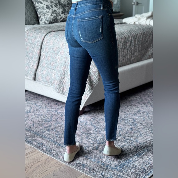 Frame Le Skinny De Jeanne Destroyed Skinny Jean's In Walgrove Size 27 - Picture 4 of 6